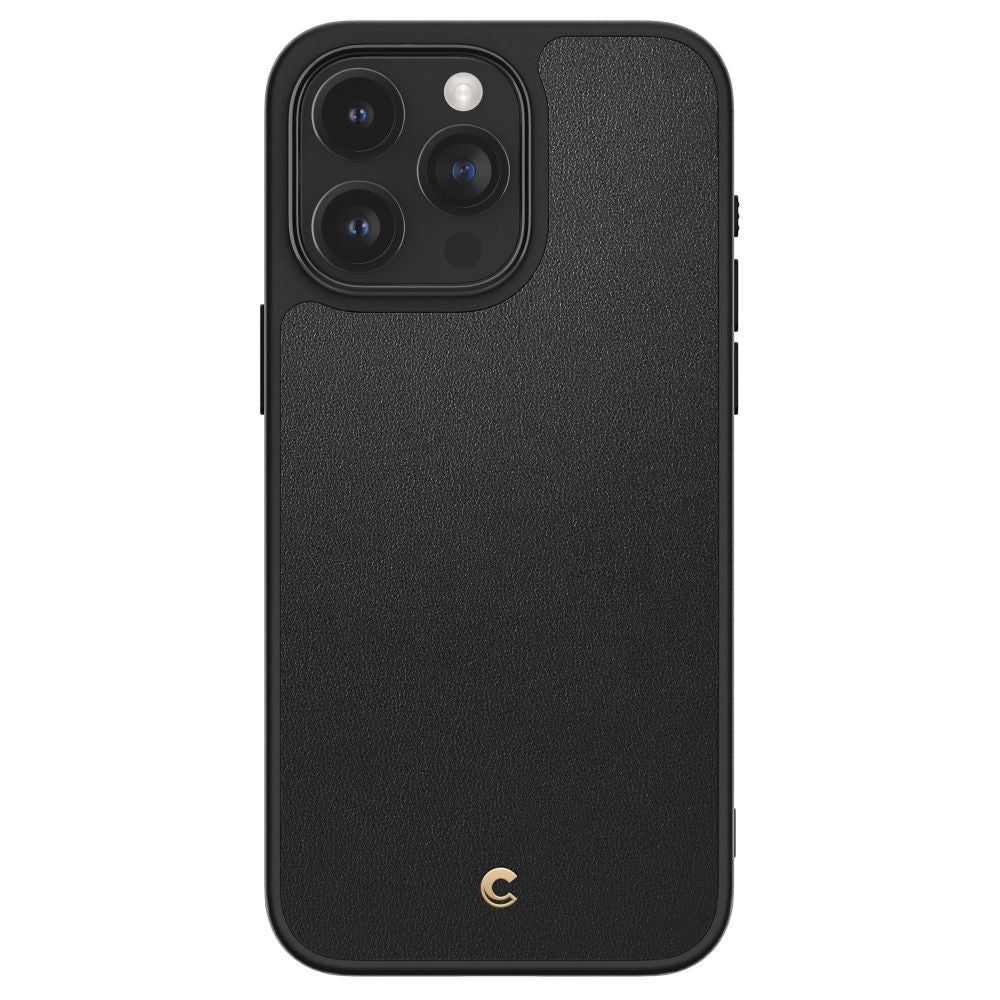 Spigen Cyrill iPhone 15 Pro Max Kajuk Mag Θήκη με Επένδυση Συνθετικού Δέρματος και MagSafe - Black