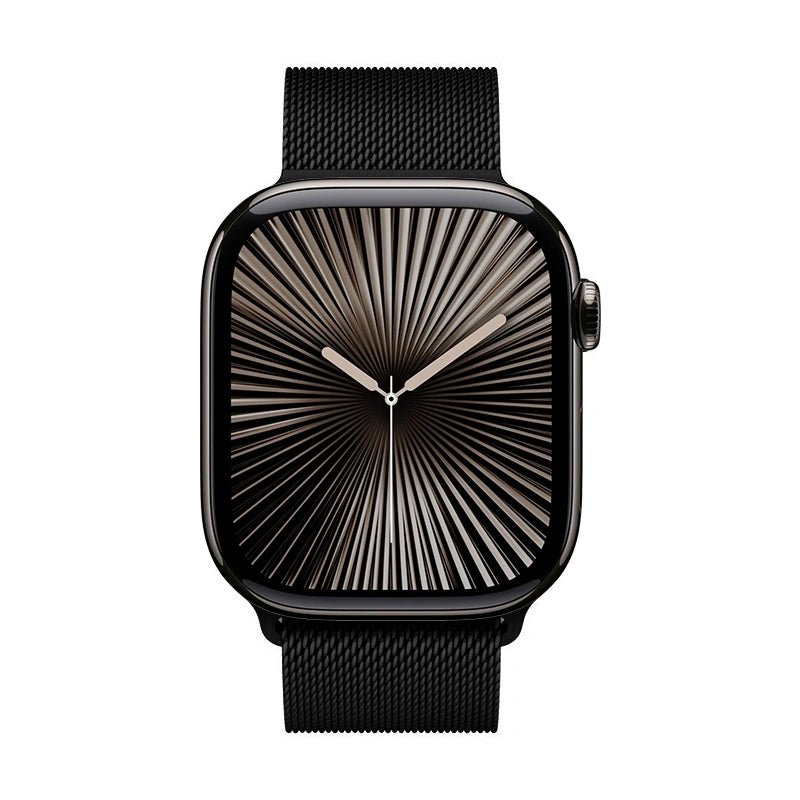 Crong Λουράκι Apple Watch 4/5/6/7/8/9/10/11 - SE (1/2/3) - ULTRA (1/2/3) - 44/45/46/49mm από Ανοξείδωτο Ατσάλι - Milano Steel - Black