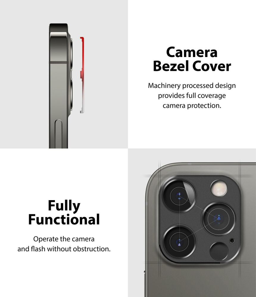 Ringke iPhone 12 Pro Camera Styling Μεταλλικό Προστατευτικό για την Κάμερα - Grey