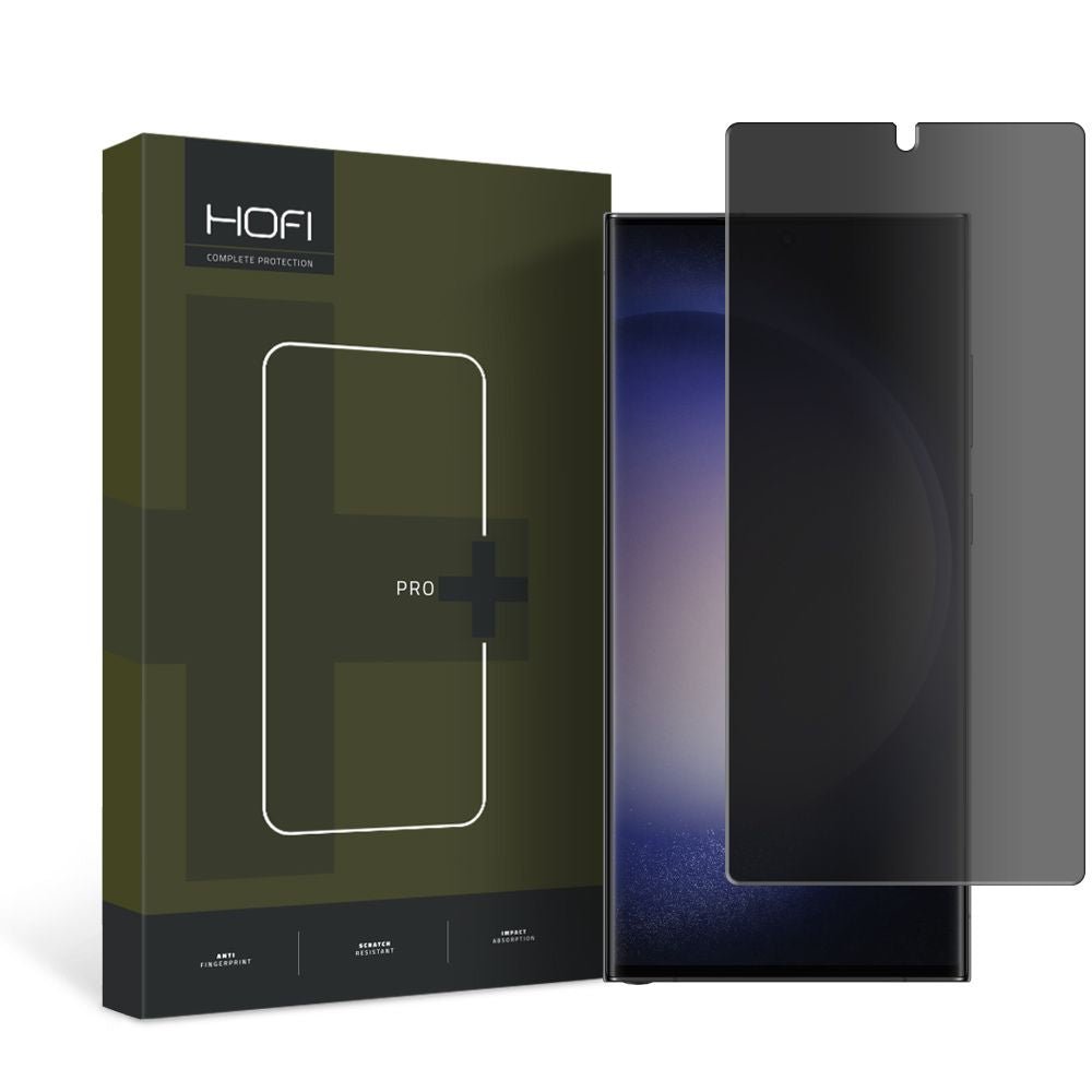 Hofi Samsung Galaxy S23 Ultra Anti - Spy Hydroflex Pro+ Hydrogel Film Προστατευτική Μεμβράνη Οθόνης - Privacy - Black