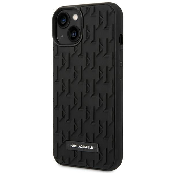 Karl Lagerfeld iPhone 14 Plus - 3D Monogram Σκληρή Θήκη με Πλαίσιο Σιλικόνης - Black - KLHCP14MRUPKLPK