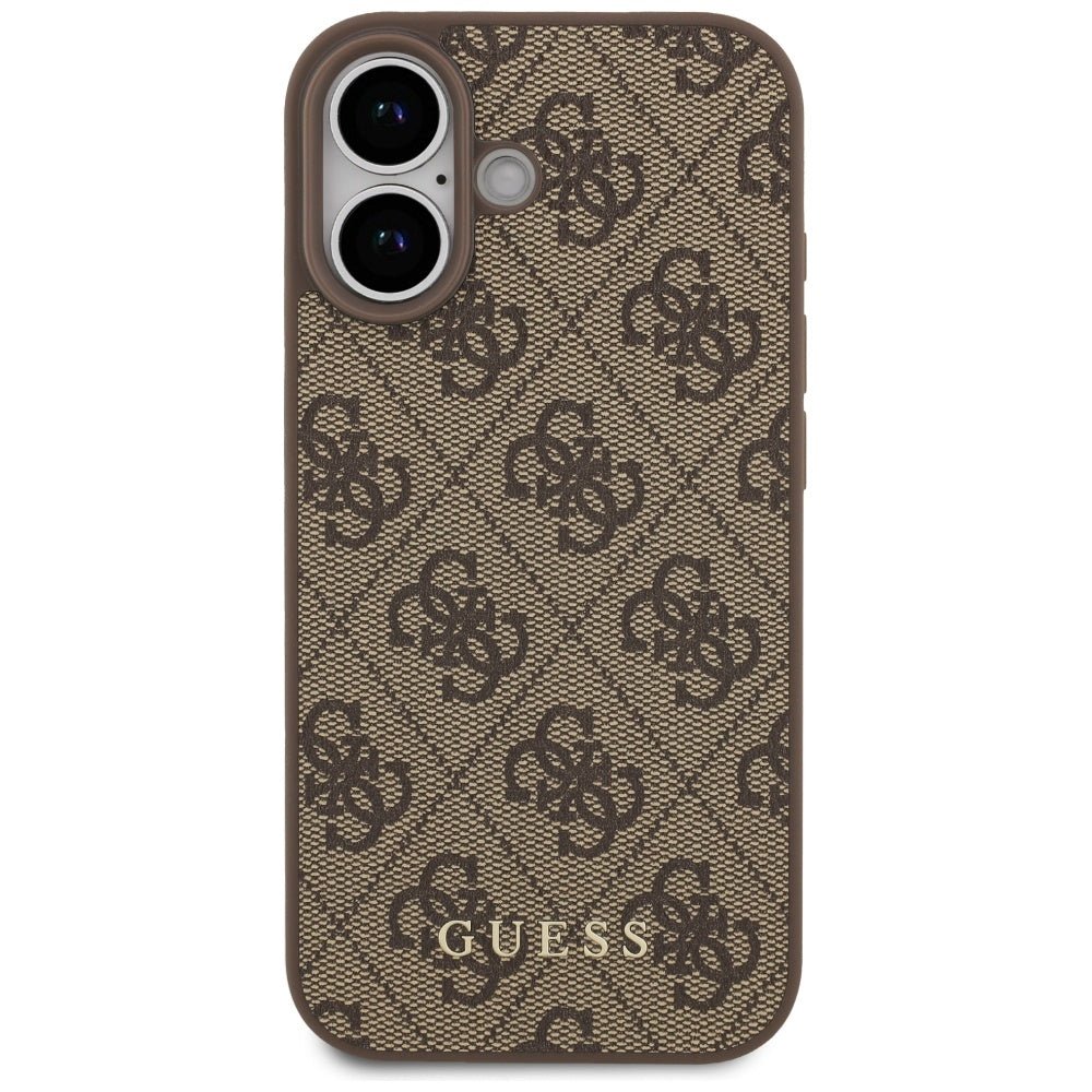 Guess iPhone 17 - 4G Classic - Σκληρή Θήκη με Πλαίσιο Σιλικόνης και Επένδυση Συνθετικού Δέρματος - Brown - GUHCP17SG4GFBR