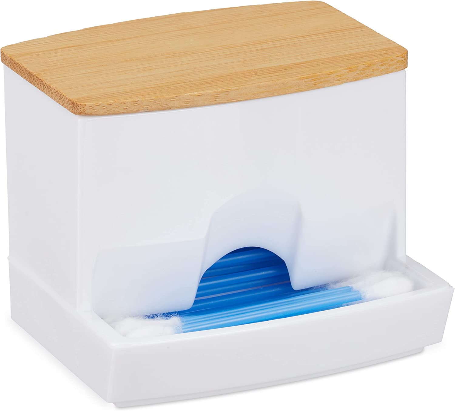 Relaxdays Ακρυλικό Κουτί Αποθήκευσης για Μπατονέτες - White / Natural - 4052025905965
