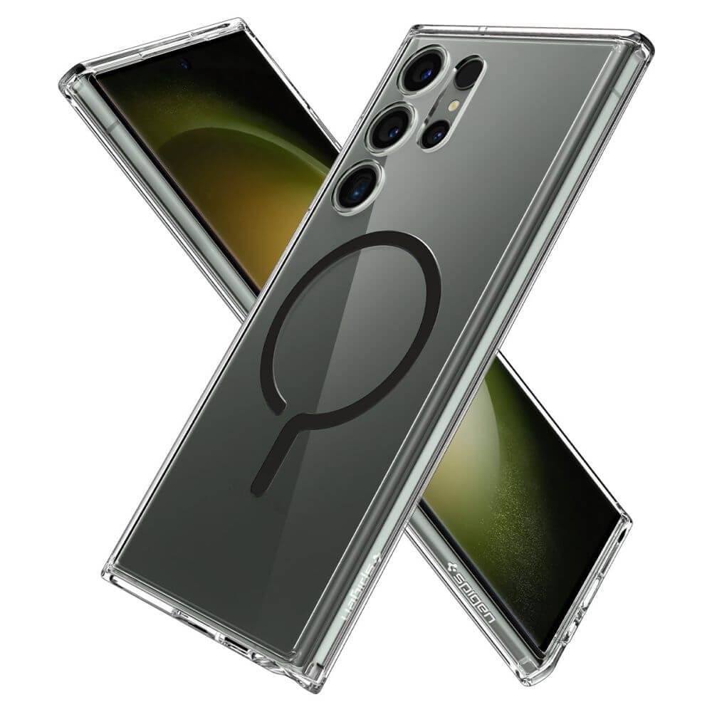 Spigen Samsung Galaxy S23 Ultra - Ultra Hybrid One Tap Ring MagSafe Σκληρή Θήκη με Πλαίσιο Σιλικόνης - Black