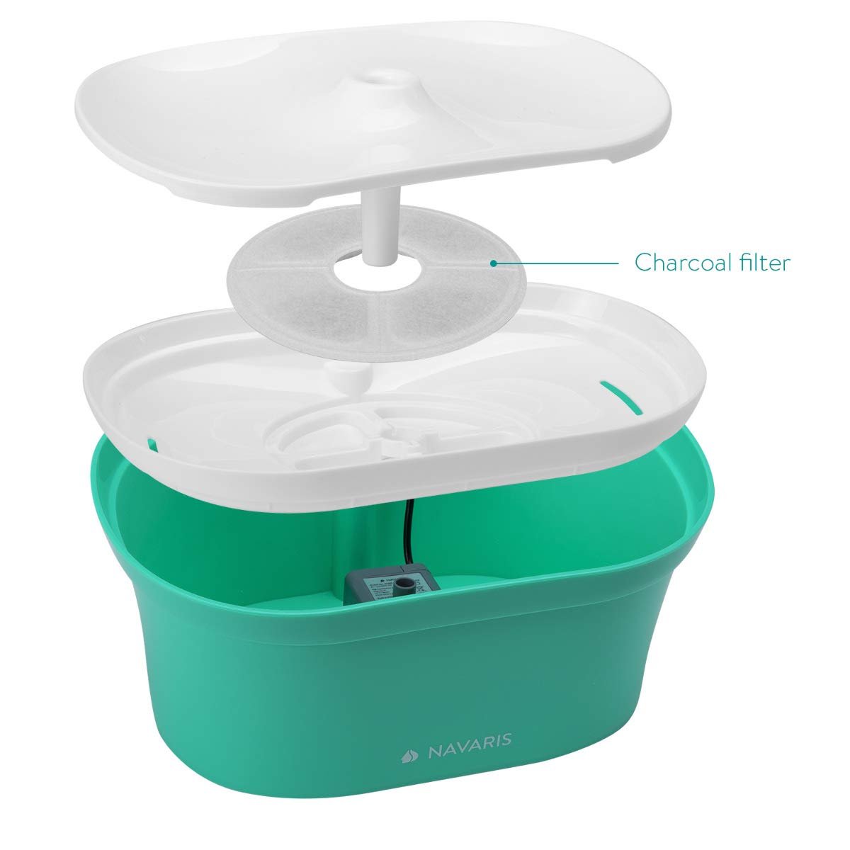 Navaris 3 Ανταλλακτικά Φίλτρα για Ποτίστρα Νερού για Γάτες και Σκύλους - 46755.03