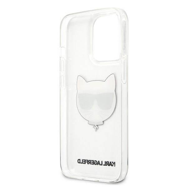 Karl Lagerfeld iPhone 13 Pro Max - Choupette Head Σκληρή Θήκη με Πλαίσιο Σιλικόνης - Διάφανη - KLHCP13XCTR