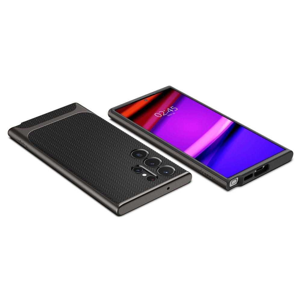Spigen Samsung Galaxy S23 Ultra Neo Hybrid Θήκη με Σκληρό Πλαίσιο - Gunmetal