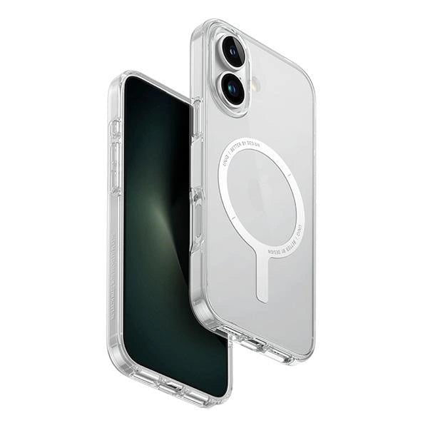 Uniq iPhone 16 Plus Clario Eco - Friendly Σκληρή Θήκη με Πλαίσιο Σιλικόνης και MagSafe - Διάφανη