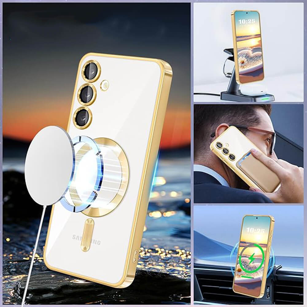 Techsuit Samsung Galaxy A16 4G / A16 5G - Luxury Crystal MagSafe - Θήκη Σιλικόνης - Gold