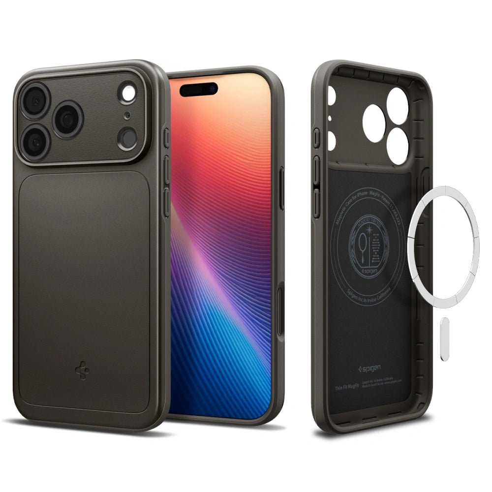 Spigen iPhone 17 Pro - Thin Fit Mag - Σκληρή Θήκη με MagSafe - Gunmetal