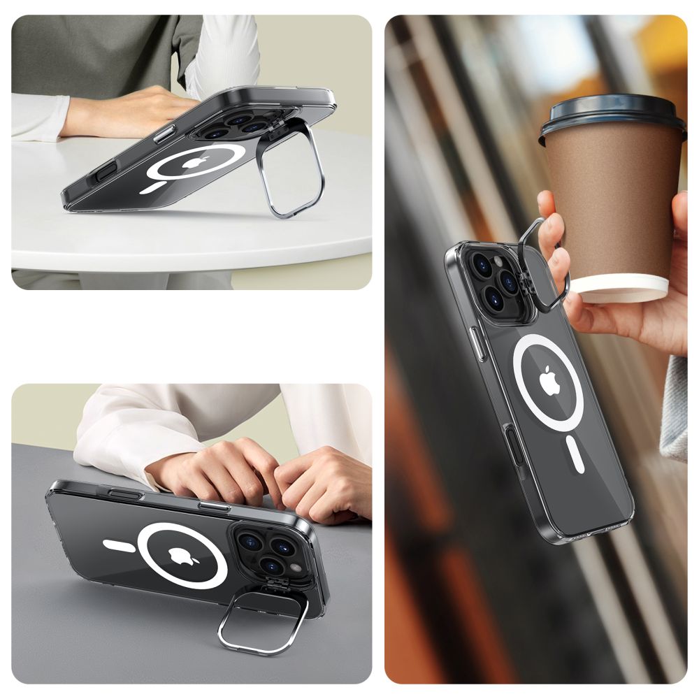 Tech - Protect iPhone 16 Pro Max Magstand MagSafe Σκληρή Θήκη με Πλαίσιο Σιλικόνης και Stand - Clear