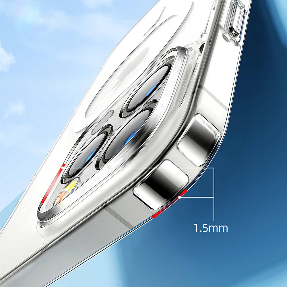 Joyroom iPhone 14 Pro Max - 14D Magnetic Σκληρή Θήκη με Πλαίσιο Σιλικόνης και MagSafe - Διάφανη
