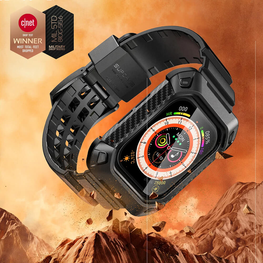 Supcase Λουράκι Apple Watch 10/11 - 42mm Unicorn Beetle Pro Λουράκι με Θήκη Προστασίας - Black