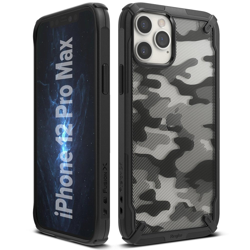 Ringke iPhone 12 Pro Max Fusion X Σκληρή Θήκη με Πλαίσιο Σιλικόνης - Black - Camo