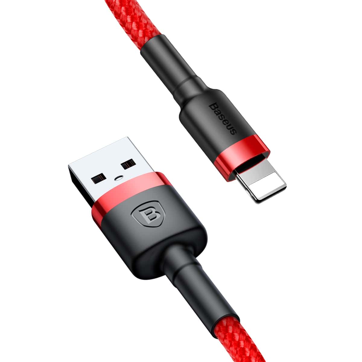 Baseus Kevlar Lightning Quick Charge Cable - Υψηλής Ταχύτητας Καλώδιο Lightning Γρήγορης Φόρτισης 2.4A 1M - Red - CALKLF - B09