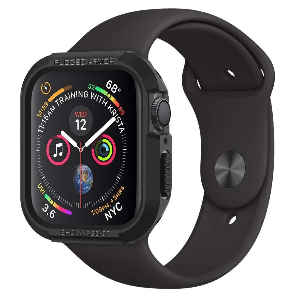 Spigen Θήκη Apple Watch 4 / 5 / 6 / SE / SE 2 44mm Rugged Armor - Black