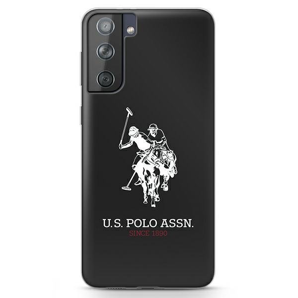 US Polo Samsung Galaxy S21 Plus Shiny Big Logo Σκληρή Θήκη με Πλαίσιο Σιλικόνης - Black - USHCS21MTPUHRBK