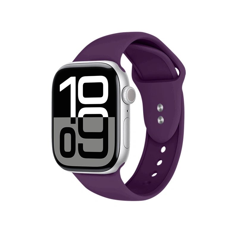 Crong Λουράκι Apple Watch 2/3/4/5/6/7/8/9/10/11 - SE (1/2/3) - 38/40/41/42mm Σιλικόνης - Liquid Strap - Plum