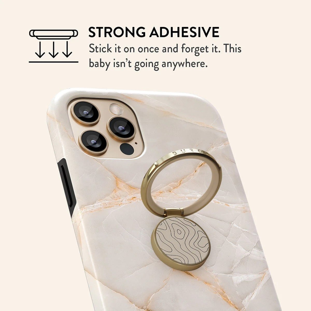 Burga Ring Holder - Δαχτυλίδι Συγκράτησης Κινητού - Βάση Στήριξης - Gold - Wild Terrain
