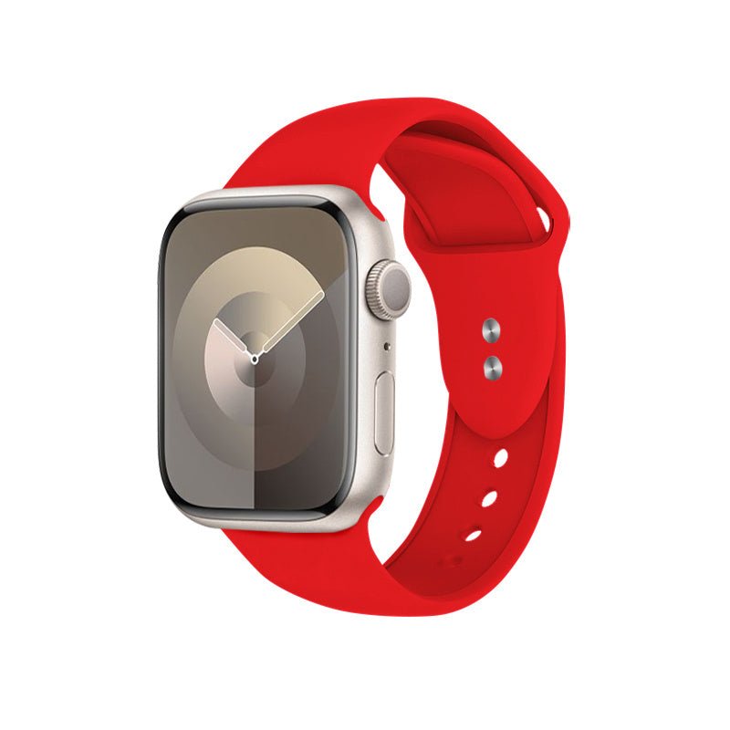 Crong Λουράκι Apple Watch 4/5/6/7/8/9/10/11 - SE (1/2/3) - ULTRA (1/2/3) - 44/45/46/49mm Σιλικόνης - Liquid Strap - Red