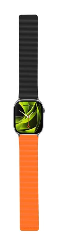 Mobile Origin Λουράκι Apple Watch 4/5/6/7/8/9/10/11 - SE (1/2/3) - Ultra (1/2/3) - 42/44/45/49mm Strap II Σιλικόνης - Orange / Black