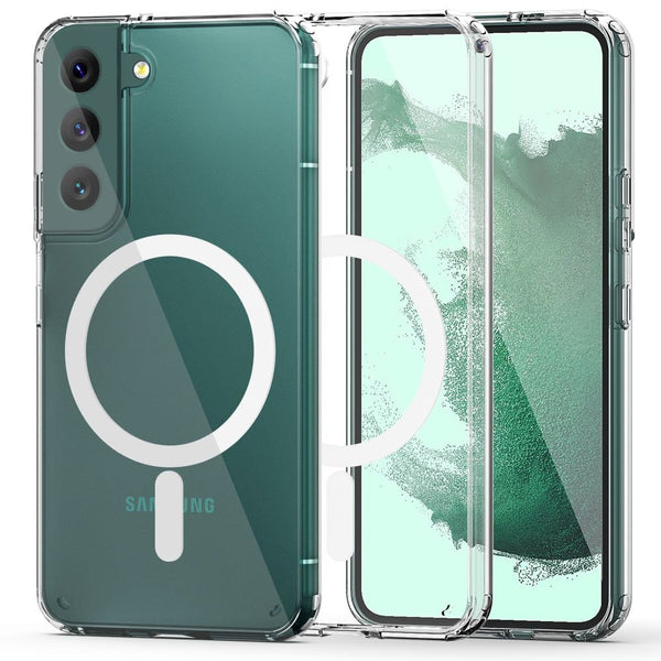 Tech - Protect Samsung Galaxy S22 Flexair Hybrid MagSafe Σκληρή Θήκη με Πλαίσιο Σιλικόνης και MagSafe - Διάφανη