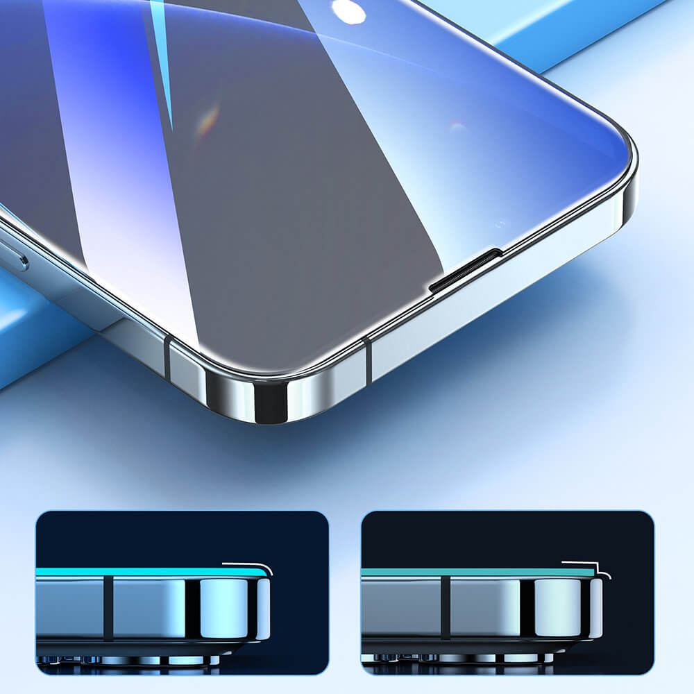 Joyroom iPhone 14 Easy Fit Full Screen Tempered Glass Αντιχαρακτικό Γυαλί Οθόνης 9H - Διάφανο - JR - DH09