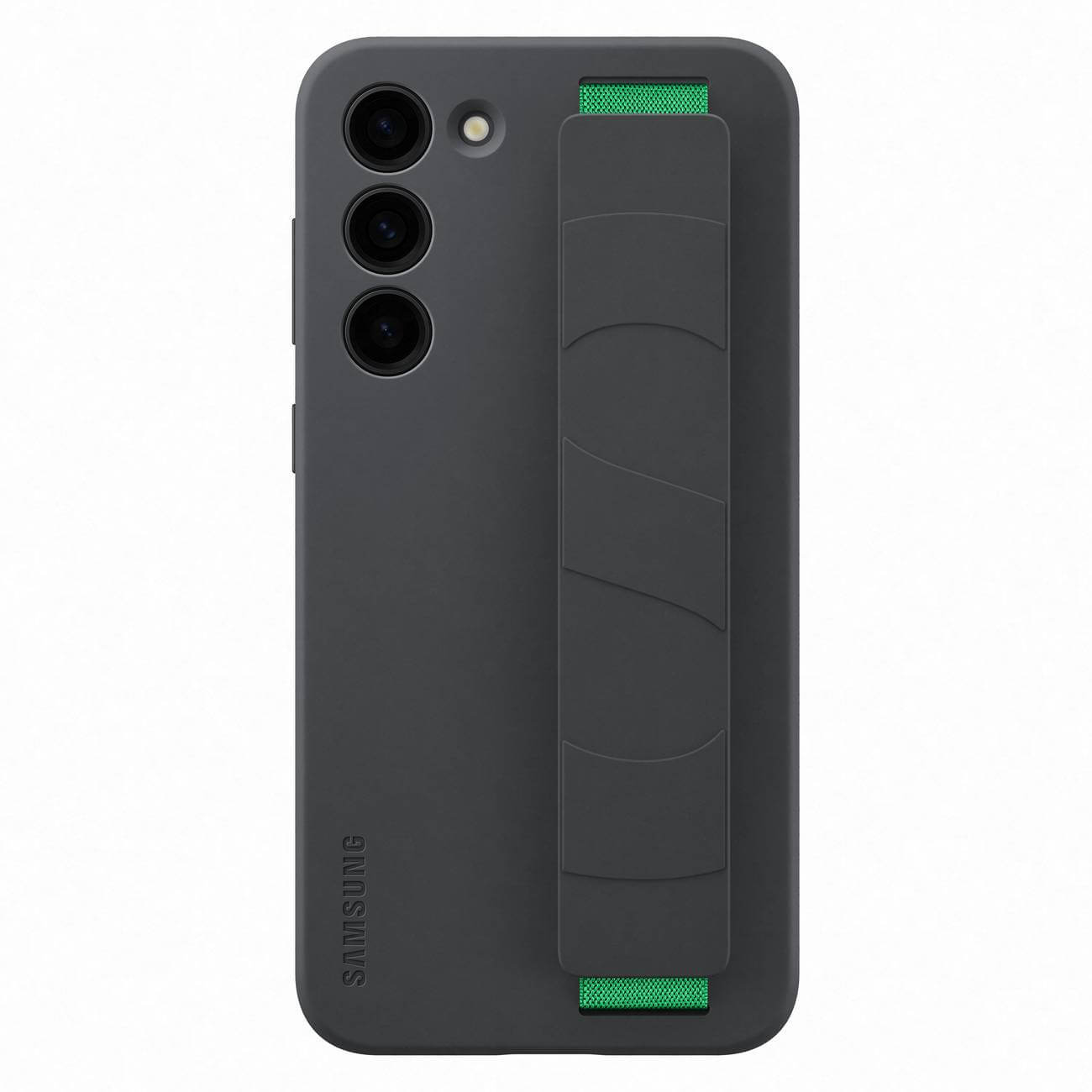 Samsung Silicone Grip Cover Samsung Galaxy S23+ Θήκη Σιλικόνης με Finger Holder - Black - EF - GS916TBEGWW
