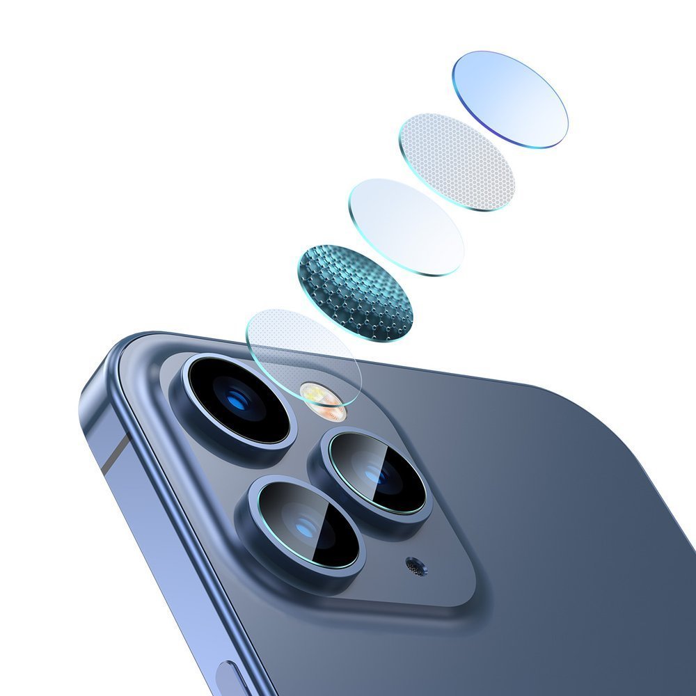 Baseus iPhone 12 Pro / iPhone 12 Pro Max Gem Camera Lens 3H 0.25mm Προστατευτικό Φιλμ για την Κάμερα - 2 Τεμάχια - Διάφανο - SGAPIPH61P - JT02