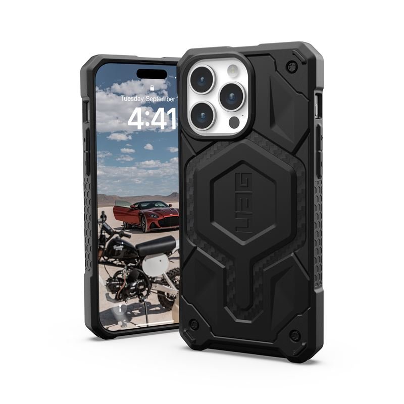 UAG iPhone 15 Pro Max Monarch Pro Series Σκληρή Θήκη με MagSafe - Carbon Fiber