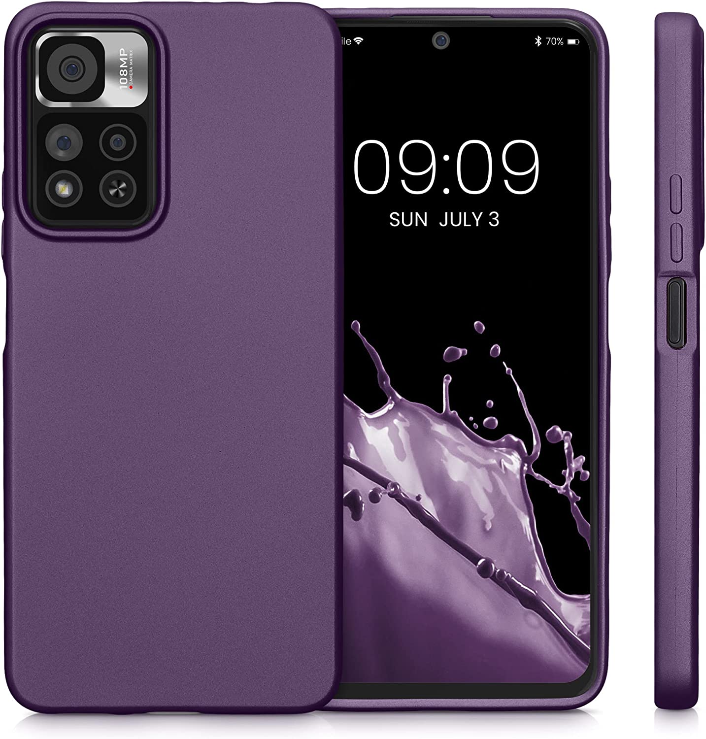 KW Xiaomi Redmi Note 11 Pro+ 5G Θήκη Σιλικόνης TPU - Metallic Berry - 59142.115