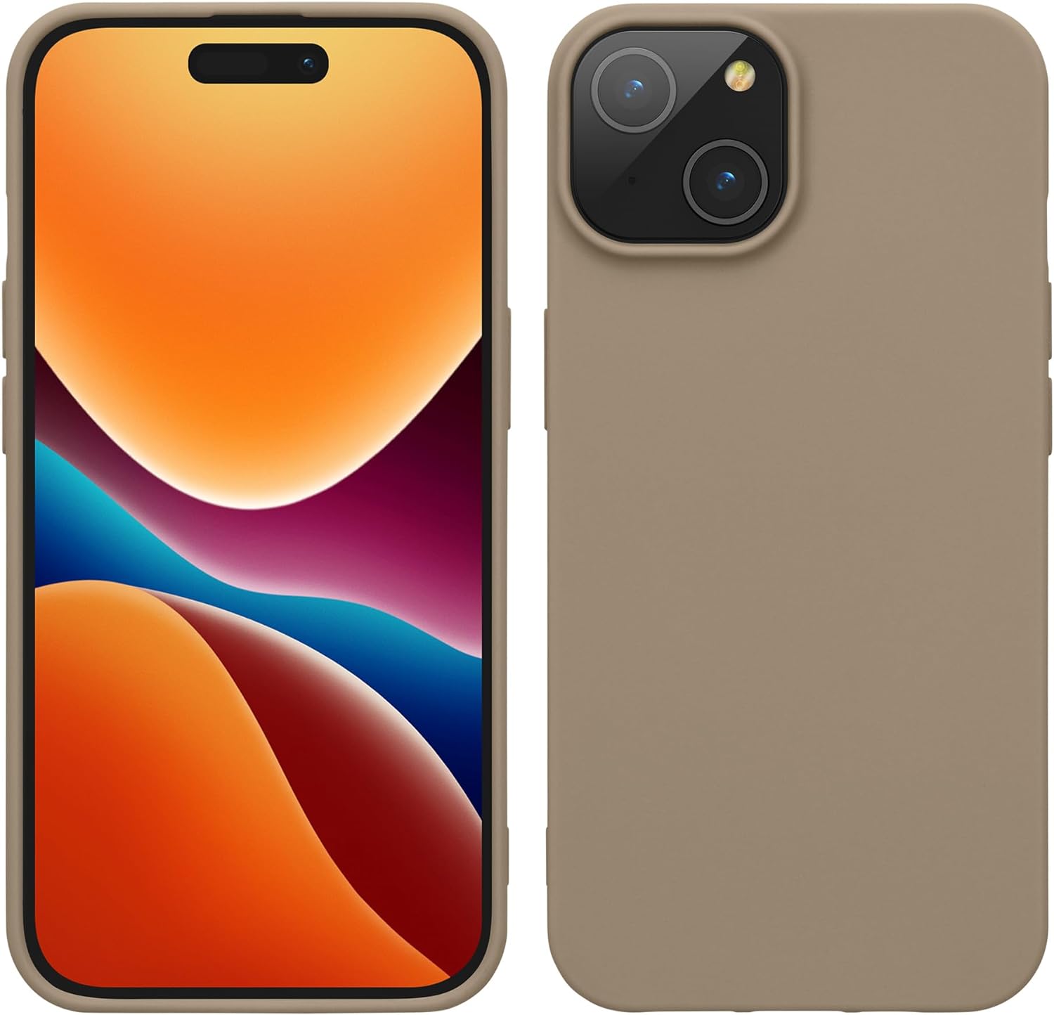 KW iPhone 15 Plus Λεπτή Θήκη Σιλικόνης TPU - Beige Matte - 61958.96