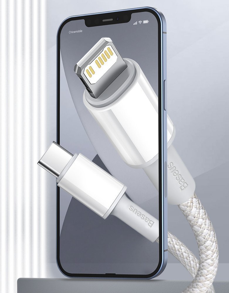 Baseus High Density PD 20W - Καλώδιο Δεδομένων και Φόρτισης Type - C to Lightning 2M - White - CATLGD - A02