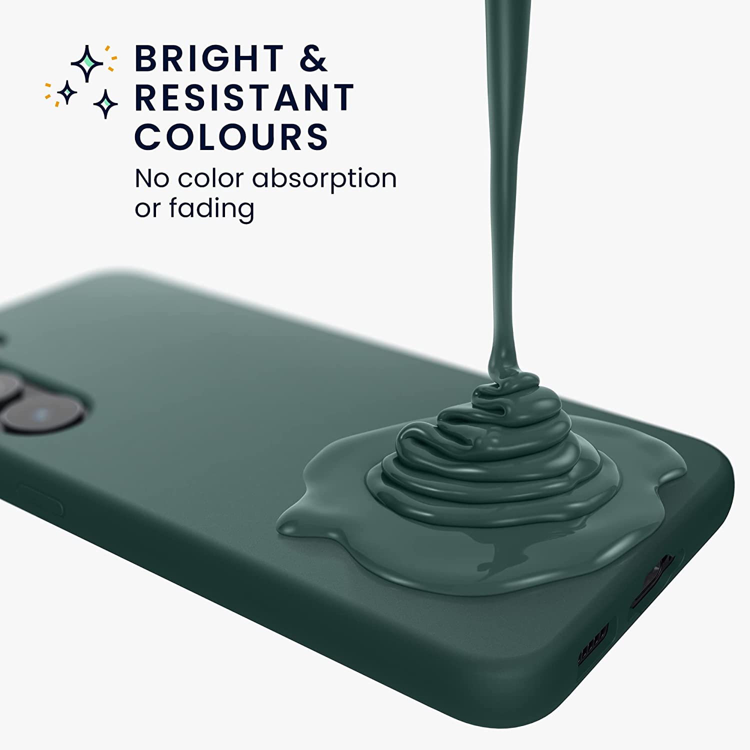 KW Samsung Galaxy S23 Θήκη Σιλικόνης Rubberized TPU - Teal Green - 60273.171