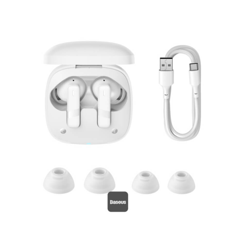 Baseus Bowie E20 - Bluetooth 5.3 - Ασύρματα ακουστικά για Κλήσεις / Μουσική - White