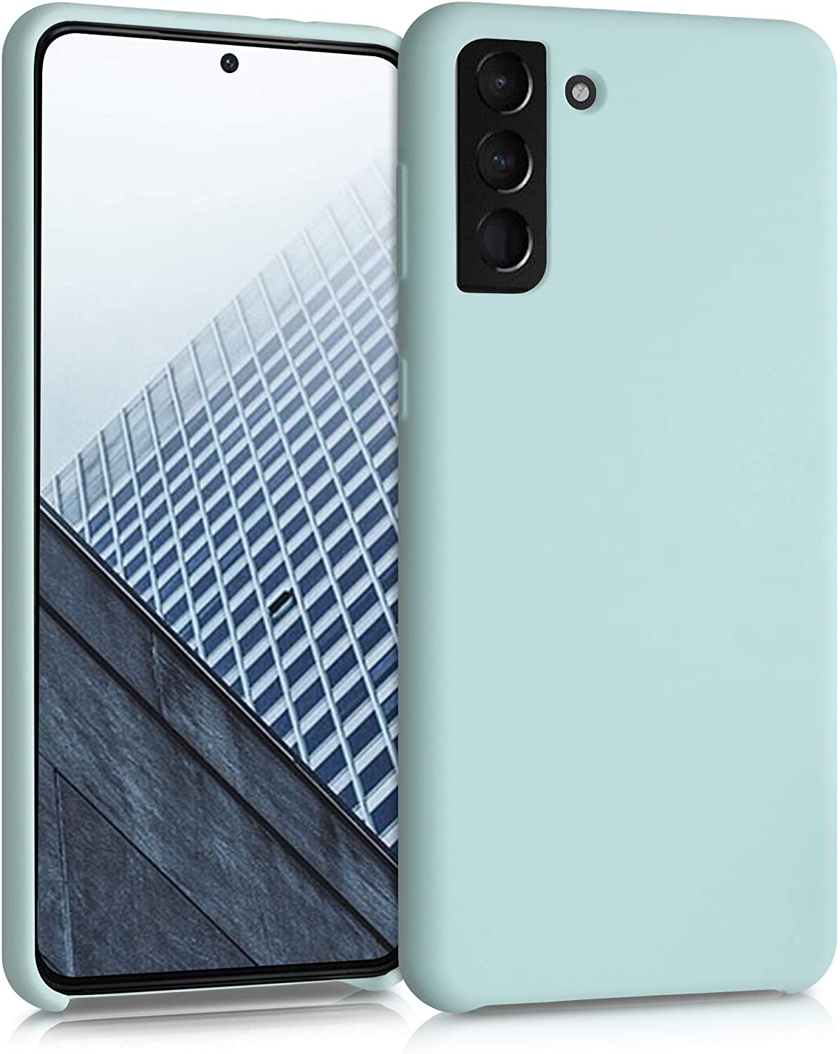 KW Samsung Galaxy S21 Plus Θήκη Σιλικόνης Rubber TPU - Frosty Mint - 54066.200
