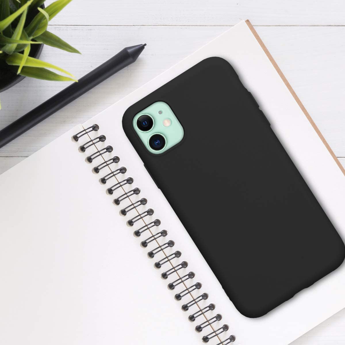 KW iPhone 11 Θήκη Σιλικόνης Rubberized TPU - Black Matte - 50791.47