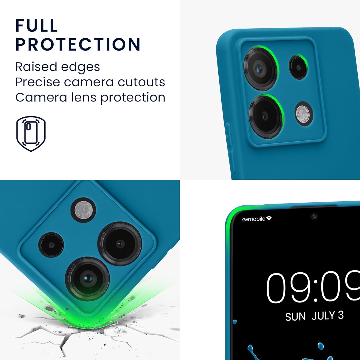KW Xiaomi Redmi Note 13 Pro 5G / Poco X6 5G Θήκη Σιλικόνης TPU - Caribbean Blue