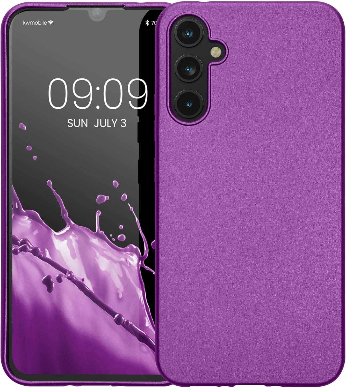 KW Samsung Galaxy A34 5G Θήκη Σιλικόνης TPU - Metallic Purple - 60810.240