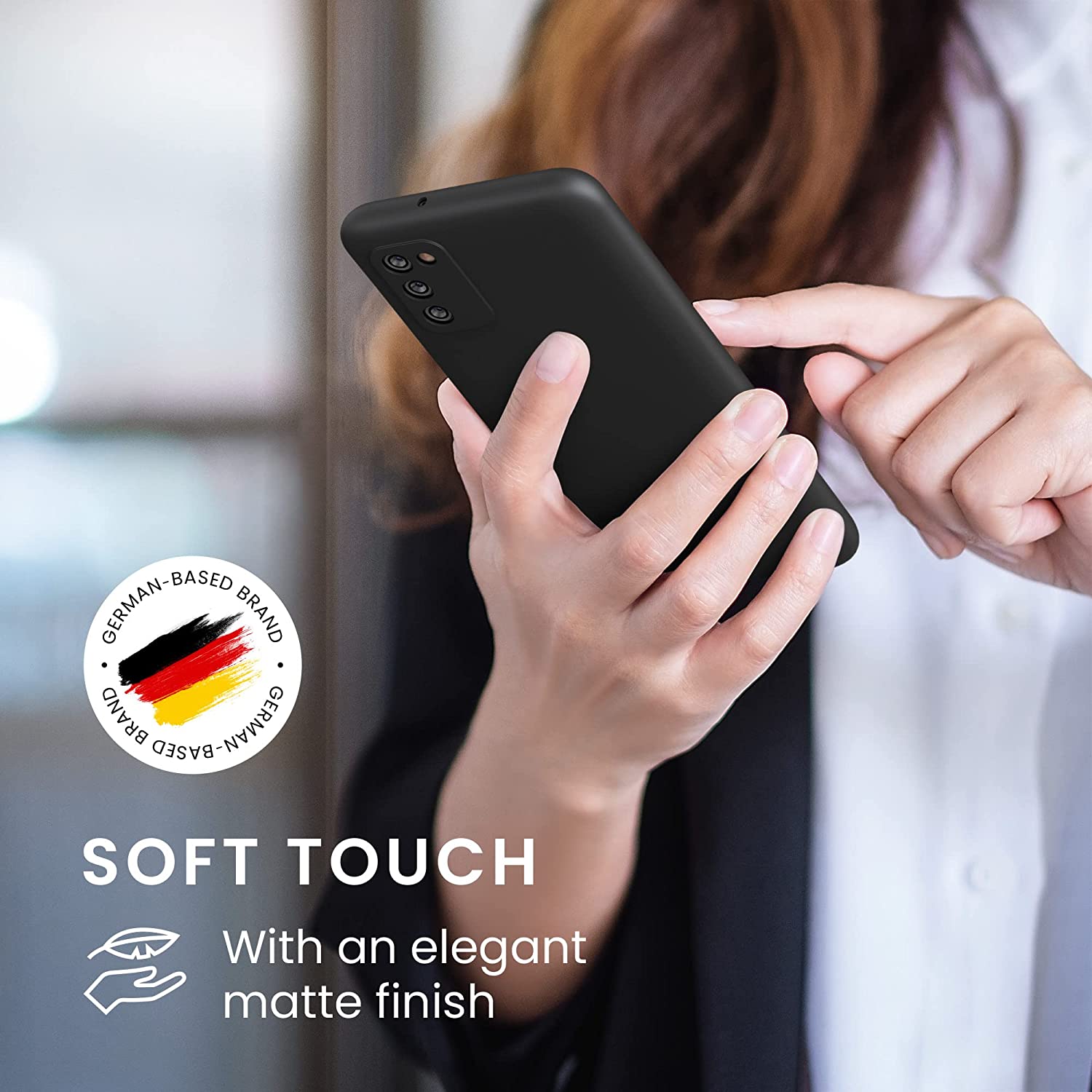 KW Samsung Galaxy A03s Θήκη Σιλικόνης TPU - Matte Black - 56517.47