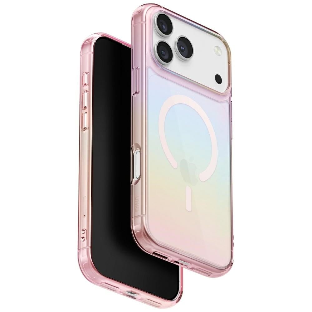 Uniq iPhone 17 Pro - Iridescia Magclick - Σκληρή Θήκη με Πλαίσιο Σιλικόνης και MagSafe - Pink Prism