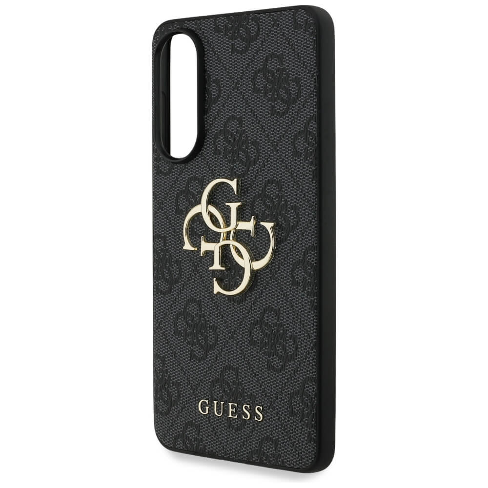 Guess Samsung Galaxy S25 Edge - Big 4G Logo Classic Logo - Σκληρή Θήκη με Επένδυση από Οικολογικό Δέρμα - Black - GUHCS25E4GMGGR