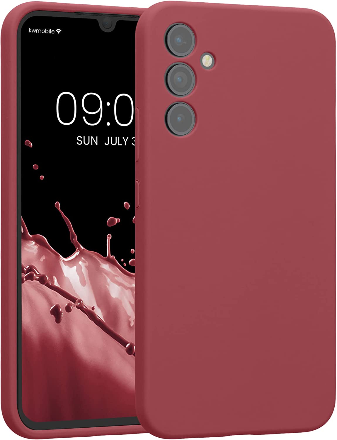 KW Samsung Galaxy A34 5G Θήκη Σιλικόνης Rubber TPU - Dark Rose - 60807.167