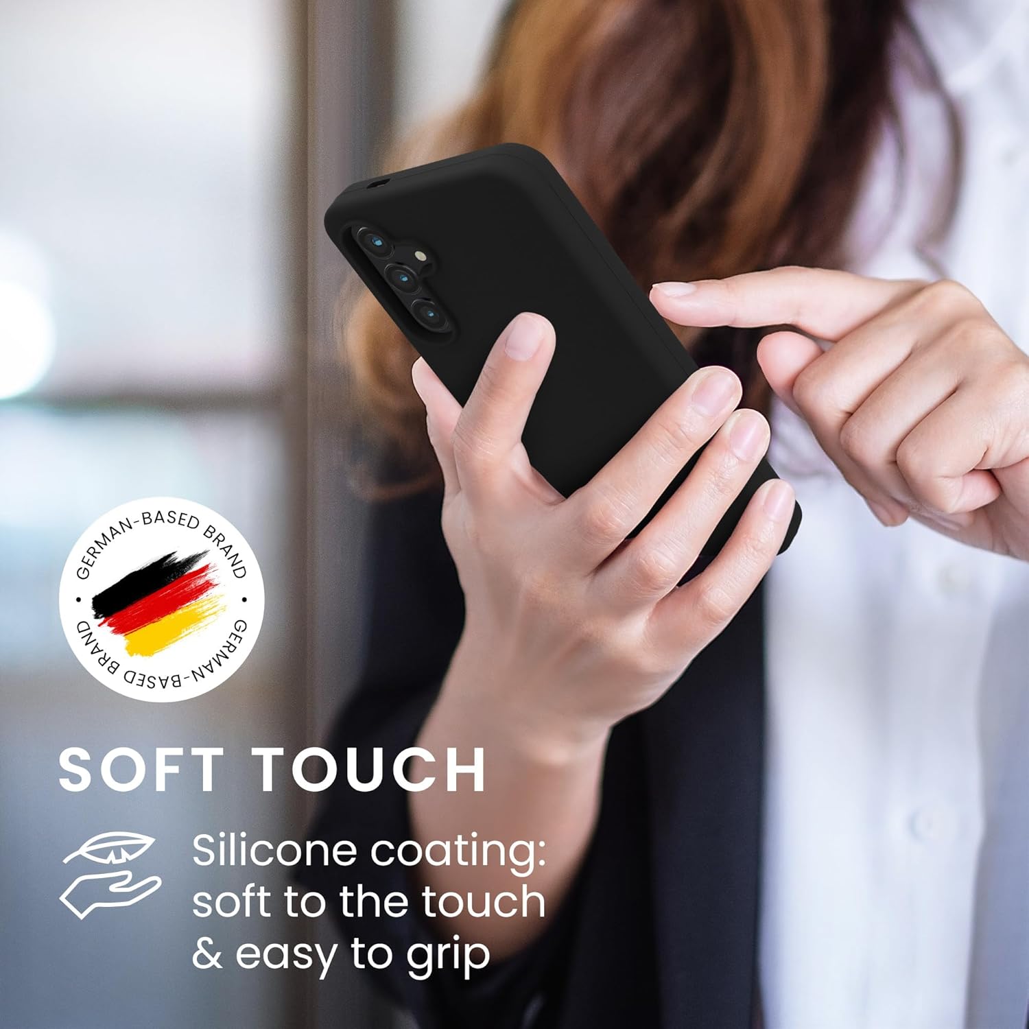 KW Samsung Galaxy S24 FE Θήκη Σιλικόνης Rubberized TPU - Black