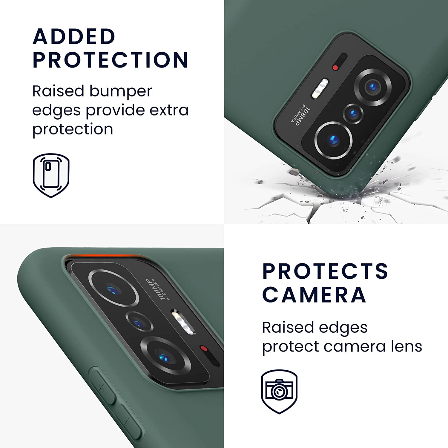 KW Xiaomi 11T / 11T Pro Θήκη Σιλικόνης TPU - Moss Green - 56245.169
