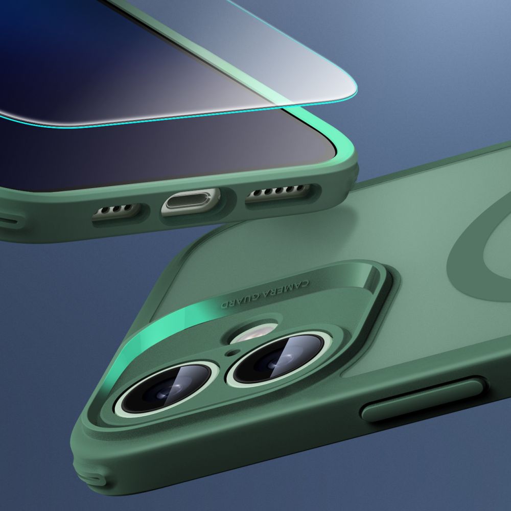 ESR iPhone 16 - Classic Pro Halolock - Σετ με 1 Αντιχαρακτικό Γυαλί Οθόνης και Θήκη MagSafe - Frosted Green
