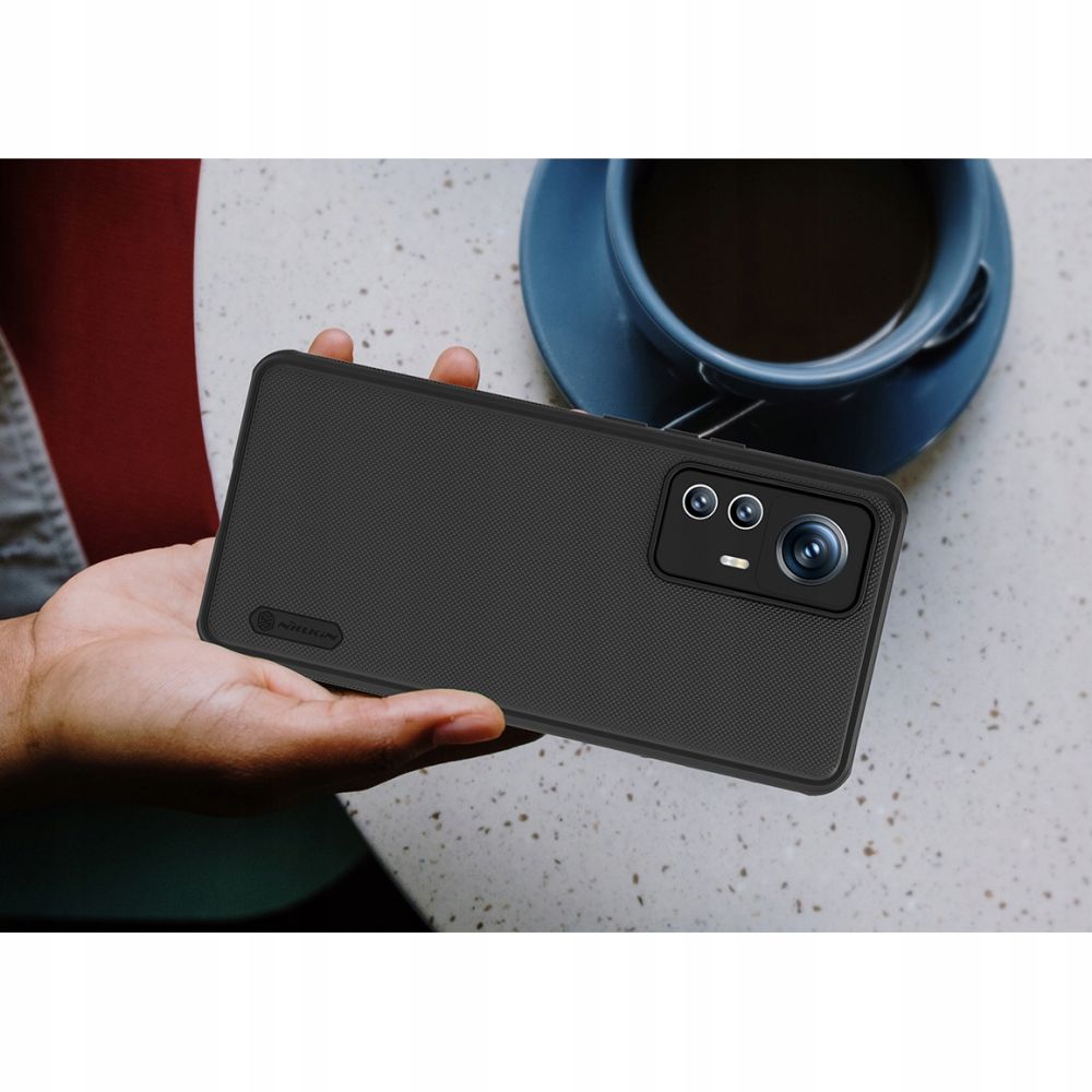 Nillkin Xiaomi 12T Pro Super Frosted Shield Pro Σκληρή Θήκη με Πλαίσιο Σιλικόνης - Black