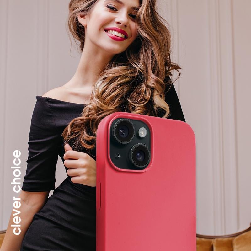 Crong iPhone 15 Plus Color Cover Magnetic - Θήκη Σιλικόνης με MagSafe - Pink