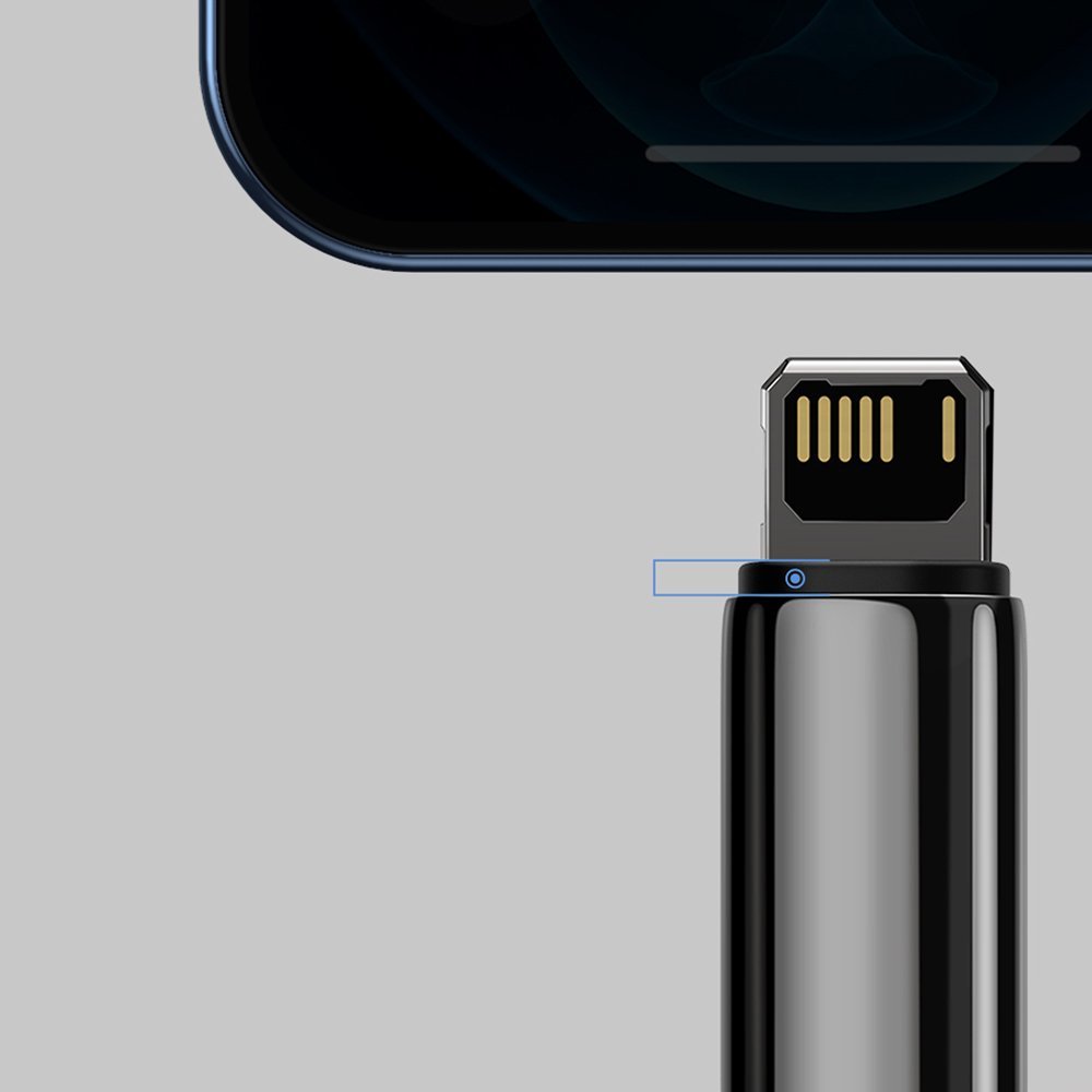 Baseus Tungsten Gold Cable Lightning 2.4A - Καλώδιο Δεδομένων και Φόρτισης Lightning 1M για iPhone - Black - CALWJ - 01