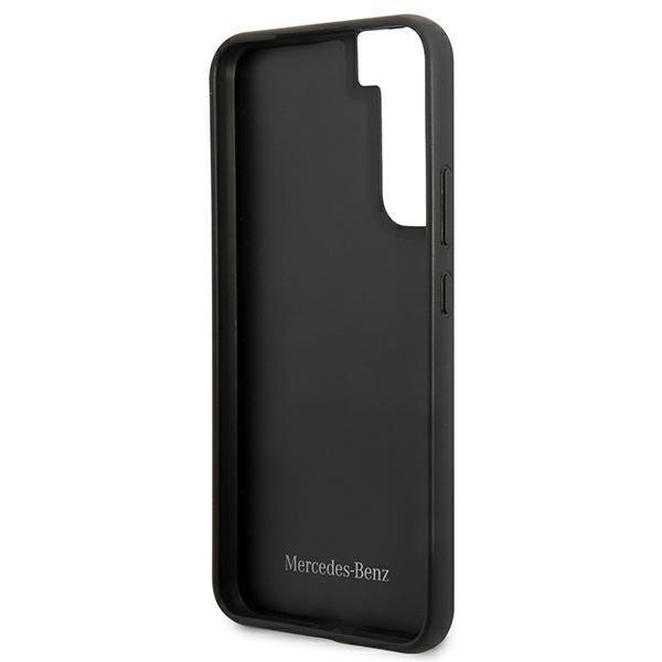 Mercedes Samsung Galaxy S22 Plus Urban Line Σκληρή Θήκη με Επένδυση Γνήσιου Δέρματος - Black - MEHCS22MARMBK